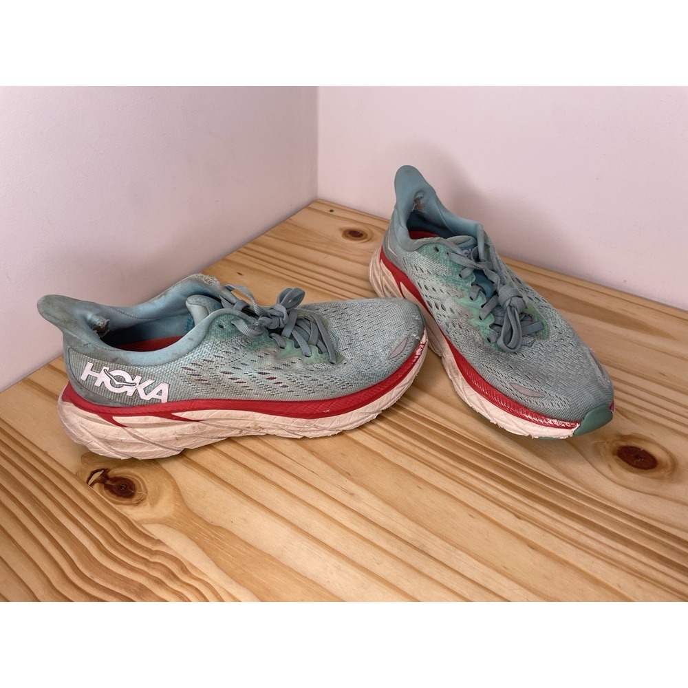 Hoka One One Womens Clifton 8 1119394 AEBL 7.5B Blue Running Shoes Size 7.5 B